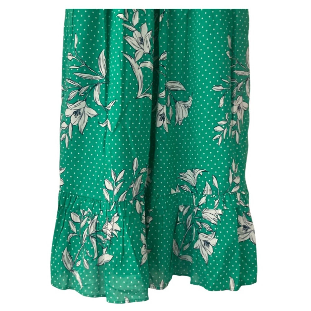 NWT Draper James Green Smocked Floral Midi Lucy Dress Sz Small - Picture 4 of 10